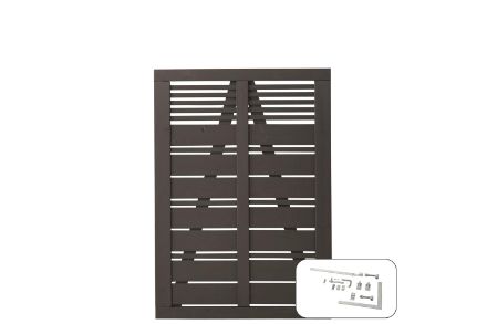 Plus Silence Einzeltor umbragrau 100 x 140 cm mit Beschlägen Plus Silence Einzeltor umbragrau 100 x 140 cm mit Beschlägen