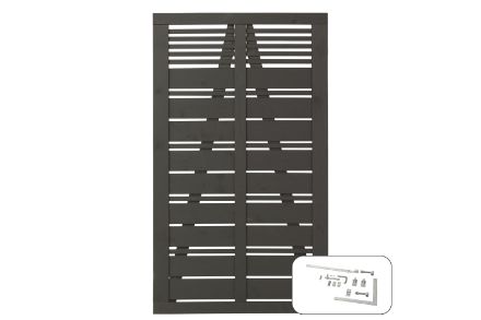 Plus Silence Einzeltor umbragrau 100 x 170 cm mit Beschlägen Plus Silence Einzeltor umbragrau 100 x 170 cm mit Beschlägen