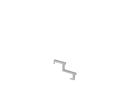 Plus Stahl Treppenwange 2-stufig 53 x 34 cm mit Beschlag Plus Stahl Treppenwange 2-stufig 53 x 34 cm mit Beschlag