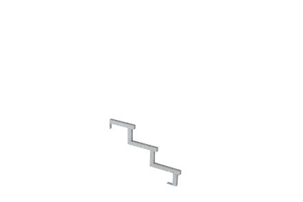 Plus Stahl Treppenwange 3-stufig 78 x 51 cm mit Beschlag Plus Stahl Treppenwange 3-stufig 78 x 51 cm mit Beschlag