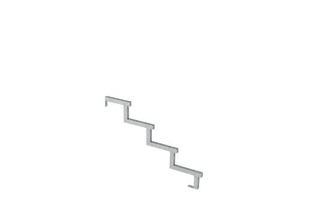 Plus Stahl Treppenwange 4-stufig 103 x 68 cm mit Beschlag Plus Stahl Treppenwange 4-stufig 103 x 68 cm mit Beschlag