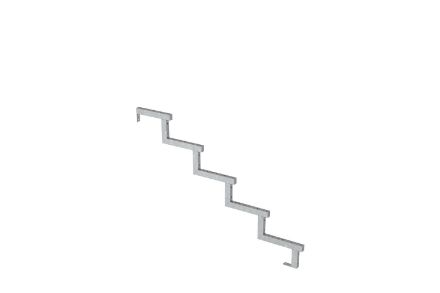 Plus Stahl Treppenwange 5-stufig 128 x 85 cm mit Beschlag Plus Stahl Treppenwange 5-stufig 128 x 85 cm mit Beschlag