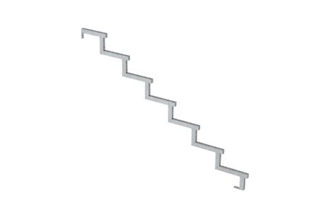 Plus StahlTreppenwange verzinkt 7-stufig 178 x 119 cm mit Beschlag Plus StahlTreppenwange verzinkt 7-stufig 178 x 119 cm mit Beschlag