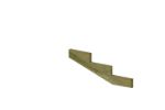 	Plus Aussentreppe druckimprägniert 3-stufig Gartentreppe 19 Grad - 180 x 118 x 42 cm Treppenwange