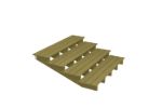 Plus Aussentreppe druckimprägniert 4-stufig Gartentreppe 19 Grad - 180 x 157 x 55 cm