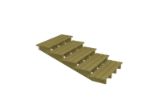 Plus Aussentreppe druckimprägniert 5-stufig Gartentreppe 19 Grad - 120 x 196 x 68 cm