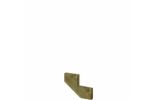Plus Aussentreppe druckimprägniert 2-stufig Terrassentreppe 34 Grad - 120 x 51 x 37 cm Wange