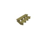 Plus Aussentreppe druckimprägniert 2-stufig Terrassentreppe 34 Grad - 180 x 51 x 37 cm