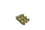 Plus Aussentreppe druckimprägniert 3-stufig Terrassentreppe 34 Grad - 120 x 76 x 54 cm