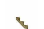 Plus Aussentreppe druckimprägniert 3-stufig Terrassentreppe 34 Grad - 120 x 76 x 54 cm Wange