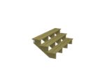 Plus Aussentreppe druckimprägniert 3-stufig Terrassentreppe 34 Grad - 180 x 76 x 54 cm