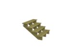 Plus Aussentreppe druckimprägniert 4-stufig Terrassentreppe 34 Grad - 120 x 101 x 71 cm