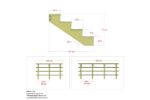 Plus Aussentreppe druckimprägniert 4-stufig Terrassentreppe 34 Grad - 120 x 101 x 71 cm Abmessung