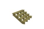 Plus Aussentreppe druckimprägniert 4-stufig Terrassentreppe 34 Grad - 180 x 101 x 71 cm