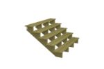 Plus Aussentreppe druckimprägniert 5-stufig Terrassentreppe 34 Grad - 180 x 126 x 88 cm
