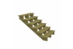 Plus Aussentreppe druckimprägniert 6-stufig Terrassentreppe 34 Grad - 120 x 151 x 105 cm