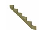 Plus Aussentreppe druckimprägniert 6-stufig Terrassentreppe 34 Grad - 120 x 151 x 105 cm Wange