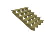Plus Aussentreppe druckimprägniert 6-stufig Terrassentreppe 34 Grad - 180 x 151 x 105 cm