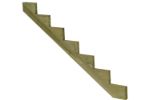 Plus Aussentreppe druckimprägniert 7-stufig Terrassentreppe 34 Grad - 120 x 176 x 122 cm Wange