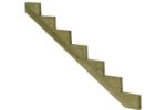 Plus Aussentreppe druckimprägniert 7-stufig Terrassentreppe 34 Grad - 120 x 176 x 122 cm Wange