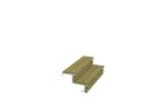 Plus Stahl-Aussentreppe verzinkt 2-stufig Terrassentreppe 34 Grad - 120 x 54 x 37 cm