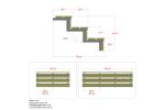 Plus Stahl-Aussentreppe verzinkt 3-stufig Terrassentreppe 34 Grad - 120 x 79 x 54 cm Abmessung