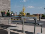 Plus Zigma Picknicktisch mit 2 Rückenlehnen Thermowood 176 cm