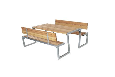 Plus Zigma Picknicktisch mit 2 Rückenlehnen Thermowood 176 cm Plus Zigma Picknicktisch mit 2 Rückenlehnen Thermowood 176 cm