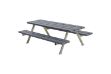 Plus Alpha Junior Picknicktisch Retex Upcycling grau 177 x 118 x 57cm