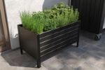 Plus Pflanzkasten Blumenkasten Classic Stahl-Kiefer-Fichte schwarz 83 cm