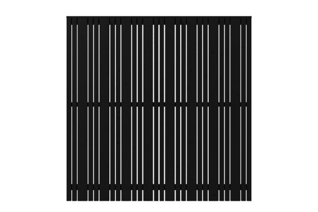 Plus Tangent Sichtschutzzaun Kiefer-Fichte schwarz 180 × 180 cm