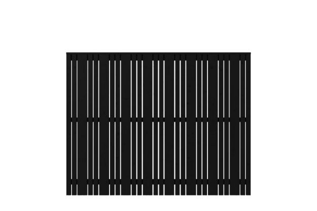 Plus Tangent Sichtschutzzaun Kiefer-Fichte schwarz 180 × 140 cm