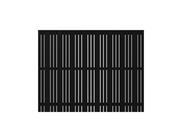 Plus Tangent Sichtschutzzaun Kiefer-Fichte schwarz 180 × 140 cm
