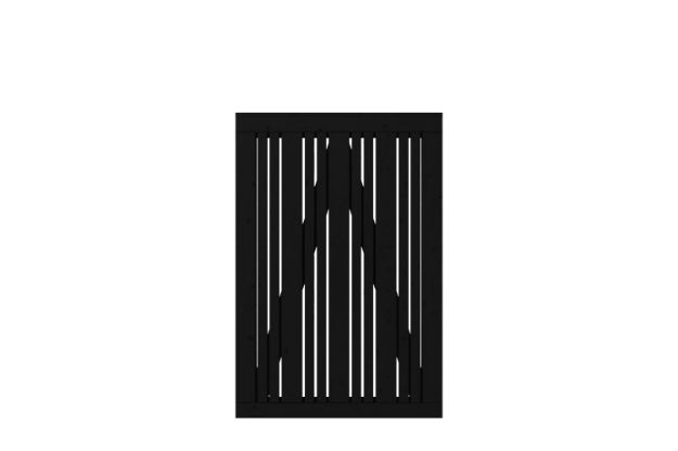Plus Tangent Einzeltor Kiefer-Fichte schwarz 100 x 140 cm