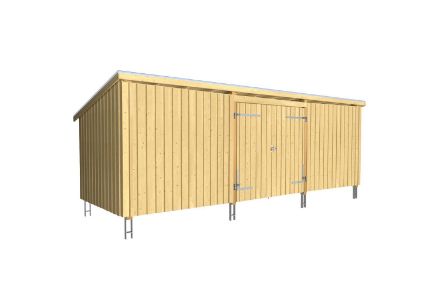 Plus Gartengebäude Nordic Multihaus geschlossen Doppeltor mittig 635 x 248 cm - Dachpappe, Aluleisten und Bodenanker Plus Gartengebäude Nordic Multihaus geschlossen Doppeltor mittig 635 x 248 cm - Dachpappe, Aluleisten und Bodenanker