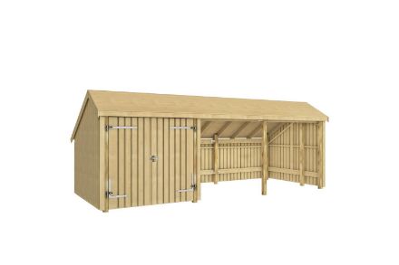 Plus Gartengebäude Multihaus offen mit Doppeltor 635 x 248 cm Plus Gartengebäude Multihaus offen mit Doppeltor 635 x 248 cm