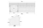 Plus Gartengebäude Multihaus offen mit Doppeltor 635 x 248 cm - Dachpappe und Aluleisten