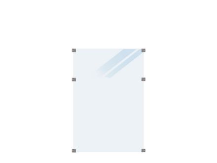 Plus Glaszaun satiniert 90 x 127 cm Plus Glaszaun satiniert 90 x 127 cm