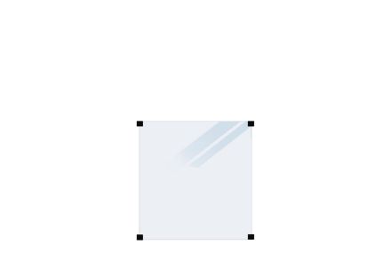 Plus Glaszaun 6mm satiniert für runde Pfosten 90 x 91 cm Plus Glaszaun 6mm satiniert für runde Pfosten 90 x 91 cm