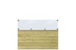 Plus Klink Profilzaun mit Glaselement 174 x 125 cm PEFC druckimprägniert