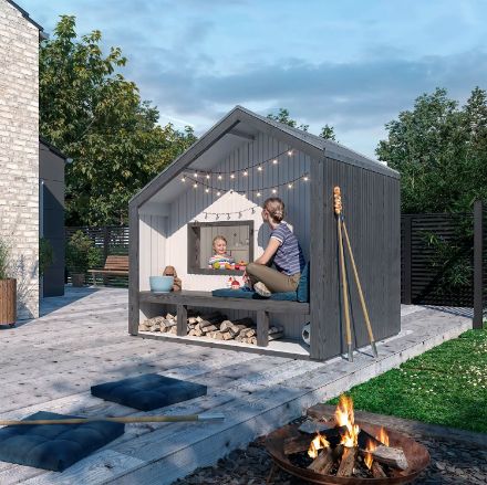 Plus Cozy Spielhaus mit Dachpappe und Aluleisten 208 x 184 cm Plus Cozy Spielhaus mit Dachpappe und Aluleisten 208 x 184 cm