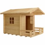 Bild von Plus Spielhaus mit Terrasse Dachpappe 238 x 215 x 190 cm unbehandelt