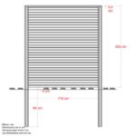 Plus Plank Profilzaun mit Abschlussbrett druckimprägniert 174 x 203 cm