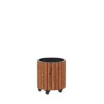 Plus Circle rollender Pflanzkasten ThermoWood - schwarz 40 x 45 cm