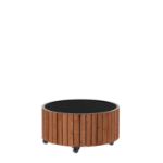 Plus Circle rollender Pflanzkasten ThermoWood - schwarz 70 x 35 cm