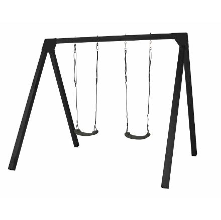Plus Gartenschaukel Schaukelgestell Luxus schwarz 268 x 260 x 225 cm mit 2 Schaukeln Plus Gartenschaukel Schaukelgestell Luxus schwarz 268 x 260 x 225 cm mit 2 Schaukeln