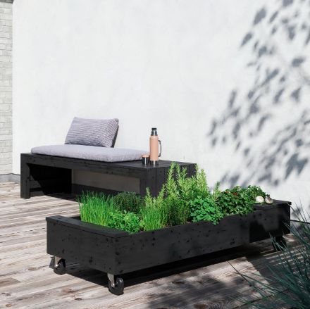 Plus Fun Sitzbank mit rollbarem Hochbeet 60 x 180 cm Plus Fun Sitzbank mit rollbarem Hochbeet 60 x 180 cm