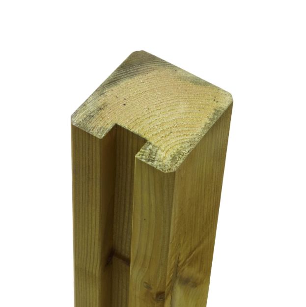 Plus Abschlusspfosten Profilpfosten 1 Nut 9 x 9 x 268 cm NTRA PEFC druckimprägniert