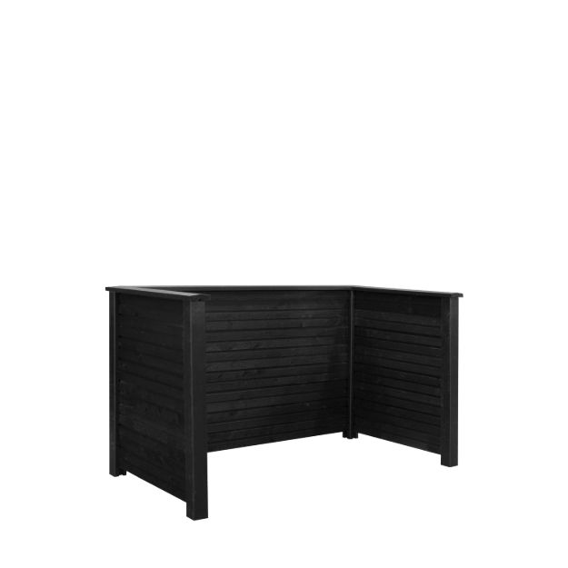 Plus Plank Profil Mülltonnenverkleidung 194 cm PEFC schwarz