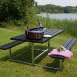 Plus Basic Picknicktisch schwarz 177 x 160 x 73 cm Ambiente